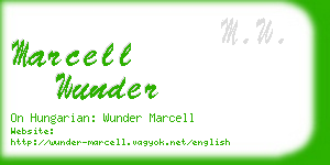 marcell wunder business card